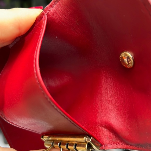 Auth. LV Louis Vuitton Vernis Red Monogram Multicles 4 Key Ring Wallet Vintage - Picture 13 of 17